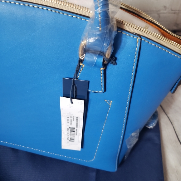 Dooney & Bourke Royal Blue Naomi Leather Satchel - Picture 7 of 11